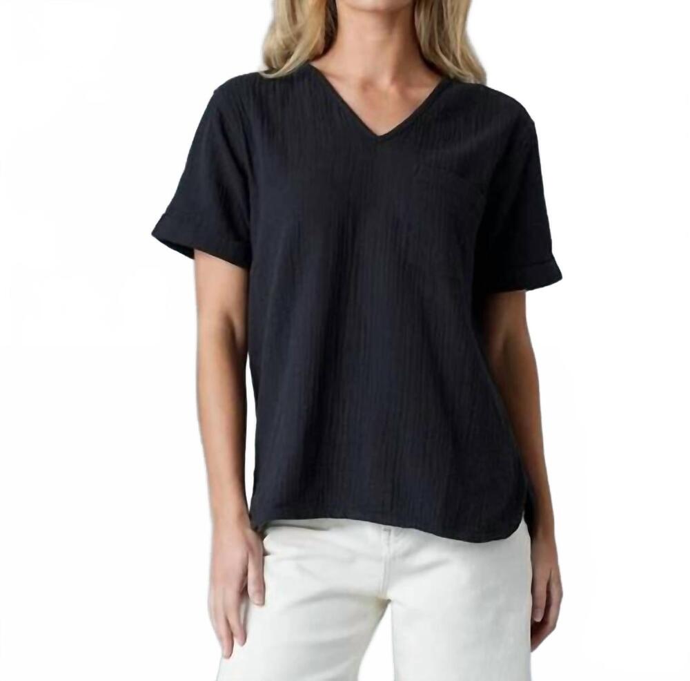 NEW DOWNEAST soula top in black